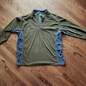 Columbia Men’s Fleece 1/4 Zip Pullover – Brown/Gray – Size XXL